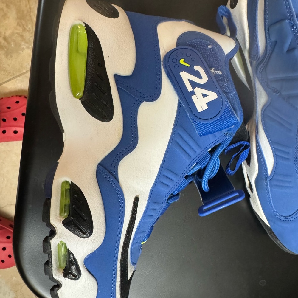 Nike Blue and White Air Sneakers with Dynamic Design